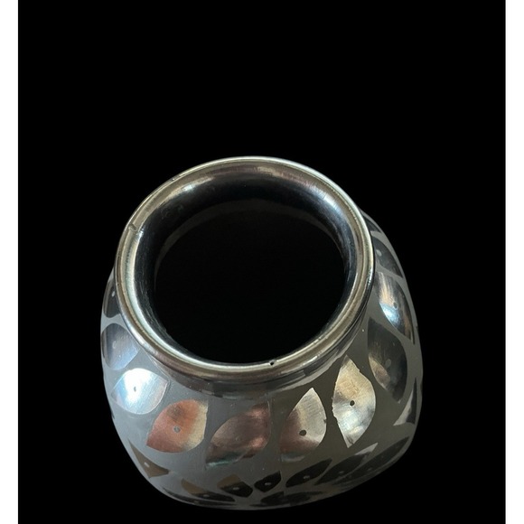 Mata Ortiz Pottery Abigail Marin Seed Pot Paquime Black On Black Art Mexican - Picture 8 of 9